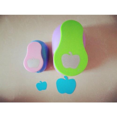 2pcs(5.0cm,2.5cm) apple shape craft punch set Punch Craft Scrapbooking school Paper Puncher eva hole punch free shipping
