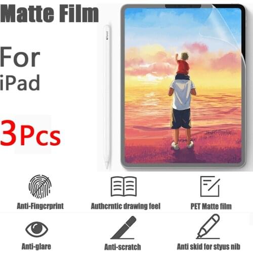 3Pcs Matte Protective film For iPad Pro 11 10.5 10.9 9.7 Drawing Matte Film For iPad 2018 2017 9.7 2019 10.2 Air 1 2 3 4 mini 5