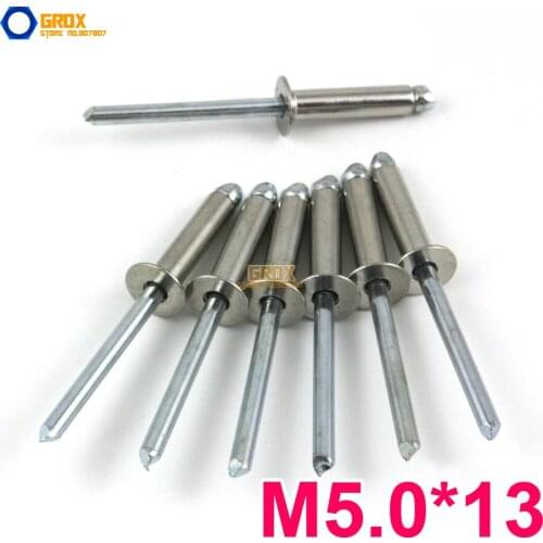 40 Pieces M5.0*13 Aluminum Countersunk Blind Rivet Pop Rivet Open End
