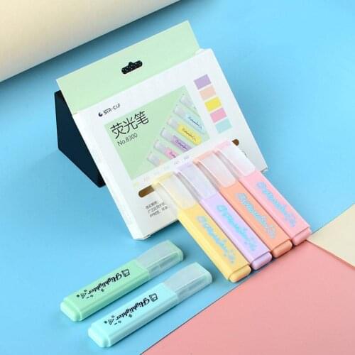 6pcs Erasable Color Highlighter Marker Pen Set Pastel Tip Painting Colors Ink Based For Drawing Water Graffiti Marker Obliq X5N4