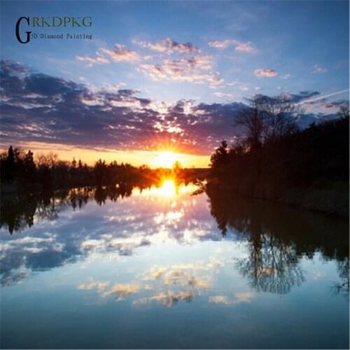 Diamond Mosaic Special Shaped Diamond Painting Cross Stitch sunrise ima drill 5D Diy Home Decoration Painting Wedding decoration