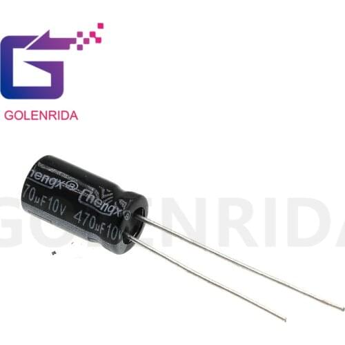 50PCS Electrolytic capacitor 10V470uF 6.3*11 470UF 10V aluminum electrolytic capacitor