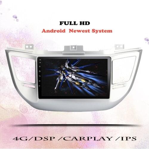 Carplay DSP 9" Android 10.0 8 Core 6GB 128GB Car DVD Player GPS map Radio wifi Tape Recorder For Hyundai TUCSON IX35 2015-2017