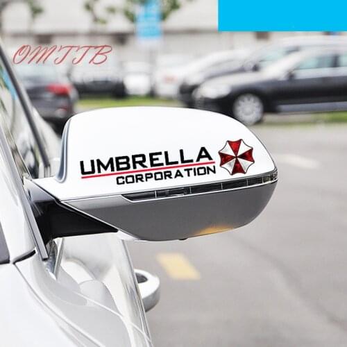 Car styling 1 pair Universal Car Rearview Mirror Stickers Umbrella Corporation Waterproof car Sticker for all car