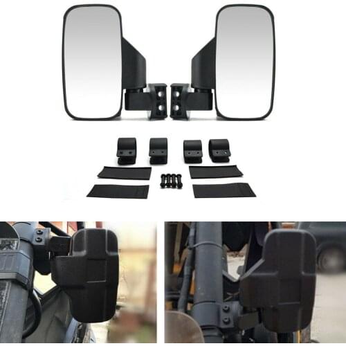 UTV Side Mirror Rear View Mirrors 1.5'' 2'' Roll Fit For Yamaha Rhino Honda Pioneer Polaris Can Am Maverick Commander