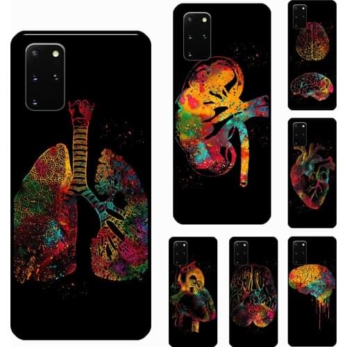 Human Heart Brain Lungs Case For Samsung Galaxy S21 Ultra S20 FE Note 20 Ultra Note9 Note10 S8 S9 S10 Plus Coque