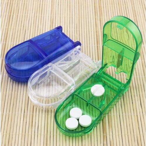 Pill Cutter Box Portable Convenient Drug Box Tablet Cutter Splitter Medicine Pill Holder Pill Cutter box