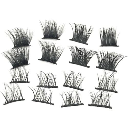 Elyco Wholesale Hand Made DIY Segment Lashes Faux Mink Eyelashes Private Label eyelash kit