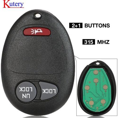 Kutery 10pcs 3 Buttons L2C0007T Remote key For Buick Chevrolet Colorado Canyon H3 2006 2007 2008 2009 2010 315Mhz keys