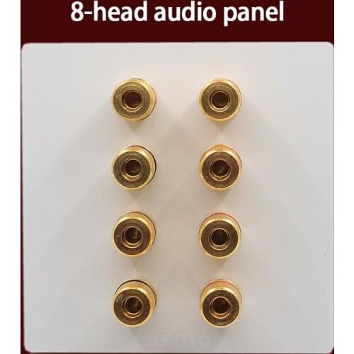 KYYSLB Type 86 Panel 4 Groups Audio Socket Banana Head Amplifier 5.1 Channel Eight Head Speaker Terminal Wall Socket