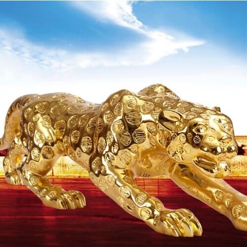 Leopard Queen Decoration Lucky Crafts office opened in modern home decoration living room TV cabinet ornaments