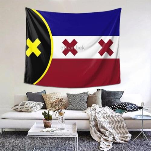 Lmanberg Flag Tapestry Tubbo College Tapestry Wall Bedspread Bohemian Psychedelic Decor Blanket For Living Room