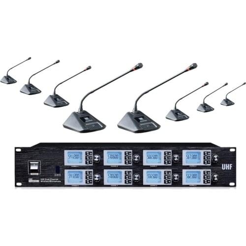 Bolymic UHF Conference Microphone Wireless Professional Meeting Gooseneck Microphone Mic System