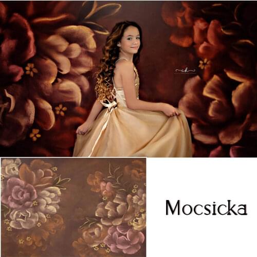 Mocsicka Retro Fantasy Floral Photography Backdrops Blooming Flower Newborn Baby Maternity Art Photocall Background Photo Studio