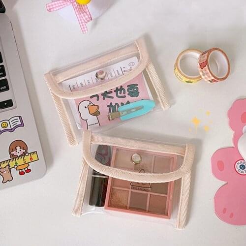 Fashion Transparent Waterproof Pvc Women Card Case Business Card Holder Men Credit Card Bag Id Card Mini Wallet Girls Coin Purse