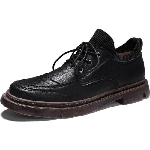 Black Men Casual Shoes Loafers Men Shoes Quality Split Leather Shoes Man Flats Hot Sale Moccasins Shoe