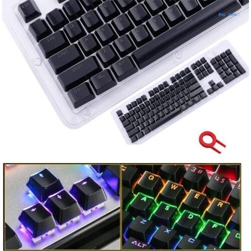 20CE Low Profile Keycap Set for cherry MX Backlit Mechanical Keyboard Crystal Edge Design with Key Puller Removal Tool