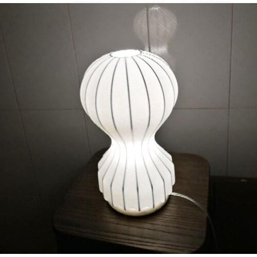 New LED Bedroom table lamp modern minimalist white silk table lamp Nordic pastoral creative decoration study table lamp