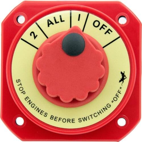 Marine Battery Switches Switch Selector with Alternator Field Disconnect,1-2-Off-All