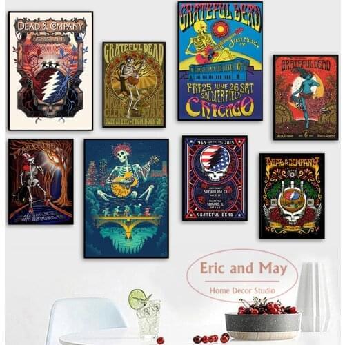 Grateful Dead Rock Music Posters And Prints Vintage Decor Picture Canvas Painting Hot Modern Style Living Room Decoration Plakat