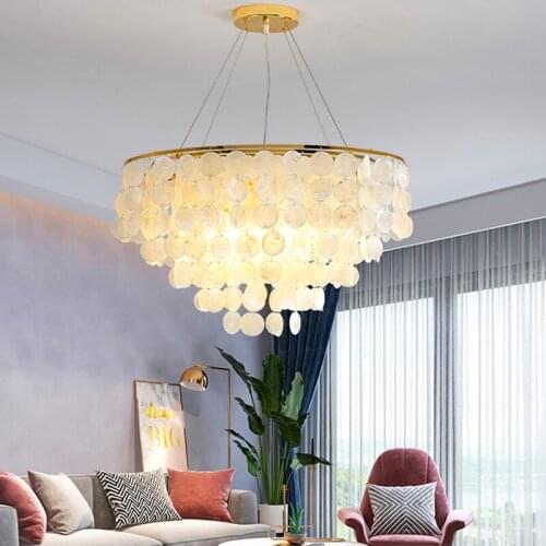 Nordic Shell Pendant lamps For Restaurant/Bedroom/Aisle boy and Girl Princess Room, LED multi-layer lamps