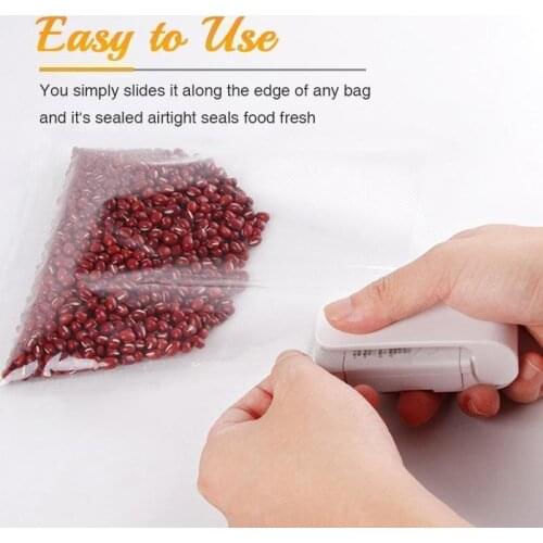 Portable Mini Sealer Home Heat Bag Plastic Food Snacks Bag Sealing Machine Food Packaging Kitchen Storage Bag Clips Wholesale