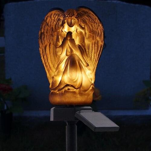 Simple Angel Shape LED Solar Powered Light for Garden Lawn Light Holiday Decoration
