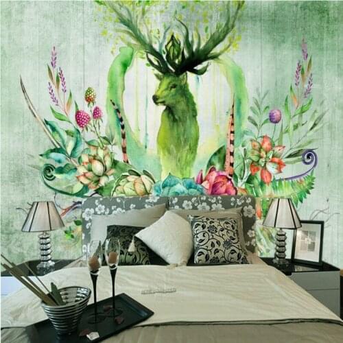 Drop Shipping Wallpaper 3d American Style Retro Pastoral Wooden Hand Painted Wallpaper Sofa TV Background Wallpaper Hotel Mural