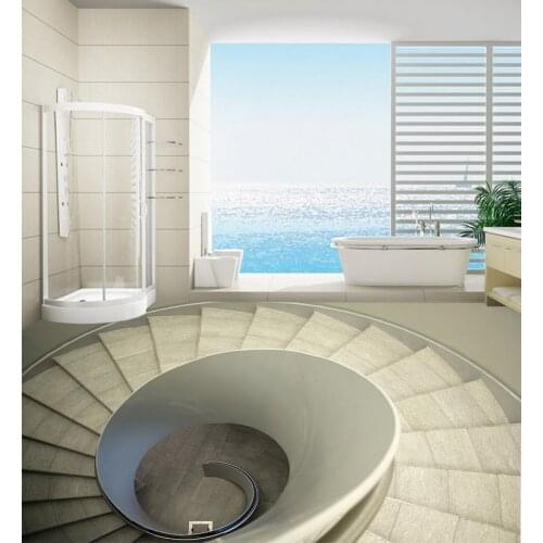 3d flooring Stairs steps floor painted pvc self-adhesive wallpaper 3d floor painting wallpaper