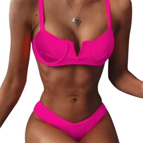 Sexy Women Two Piece Bikini Set 2020 Summer Holiday Swimsuits Bathing Suit Swimwear Beachwear Swimming Suit Ladies Bikinis