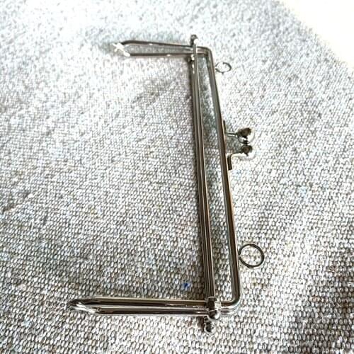 20cm Silver Metal Purse Frame Making Kiss Clasp Lock for coin purse Making DIY bags accessory