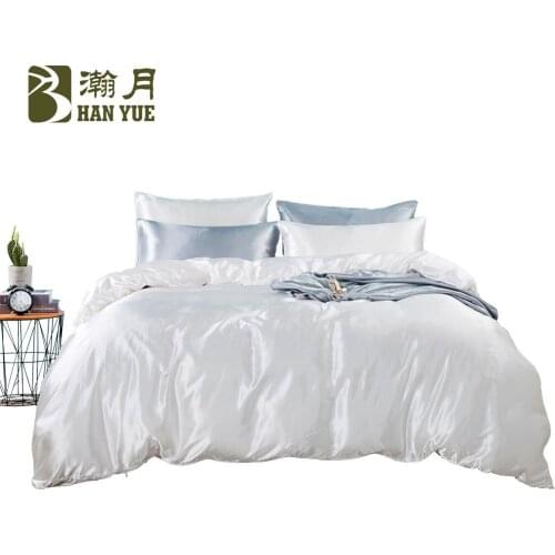 Ebay silk silk bed hat three or four-piece ice silk quilt cover summer pillowcase sheets bedroom set queen