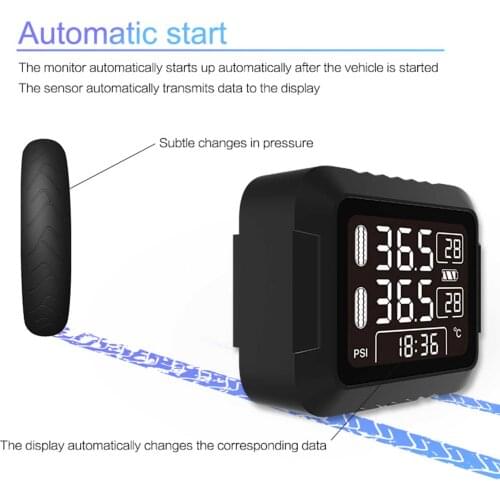 Tire Pressure Monitoring System Wireless Waterproof Pressure Test Tire Pressure Monitoring System Super And Sun Protection Hot