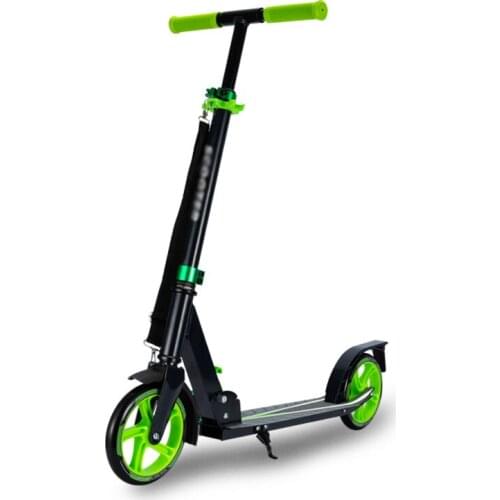 Foldable PU 2 wheel kick scooter aluminum alloy childrens foot scooter height adjustable sports toy skateboard