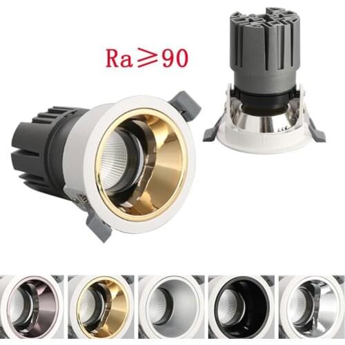 Super Bright Recessed LED Dimmable Downlight COB 7W 10W 12W 18W 20W 3000K LED Ceiling Spot Light LED Ceiling Lamp AC110V 240V