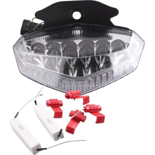 E-Mark Motorcycle Rear Tail Light Integrated LED Brake Turn Signal Lamp Indicator For DUCATI HYPERMOTARD 2009 2010 2011 2012