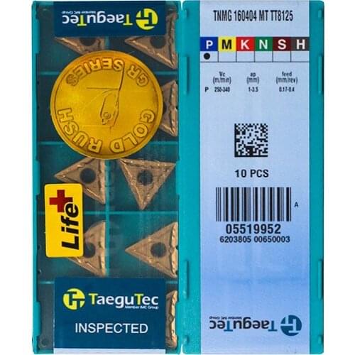TNMG160404-MT TT8125 100% Original TAEGUTEC carbide insert with the best quality 10pcs/lot free shipping