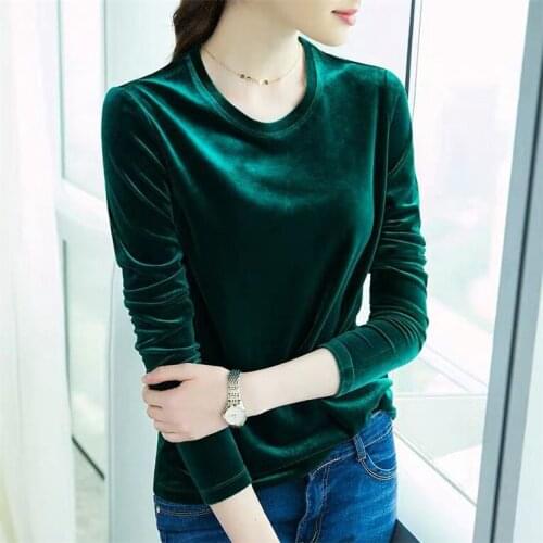 Ukraine Women velour Blouses 2019 Autunm and Winter Office Shirt Tops Plus Size Spring velvet Blusas Femininas 5XL 6XL 7XL