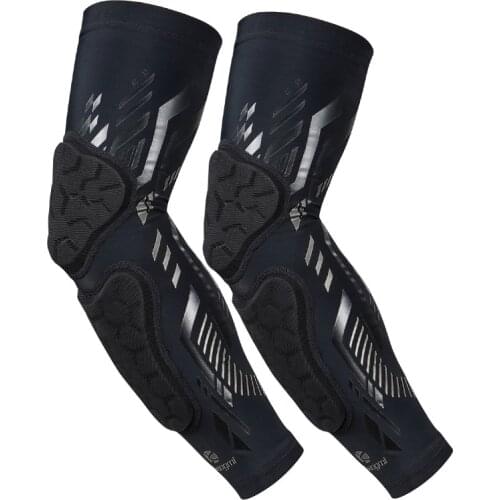 1 Pair Elbow Support Protector Anti-collision Arm Sleeve Brace Warmer Breathable Elastic Pads Gym Sport Basketball