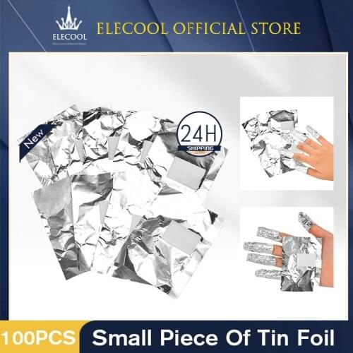 ELECOOL 100Pcs/set Aluminium Foil Nail Art Soak Off Acrylic Gel Polish Nail Removal Wraps Remover nail art Tool