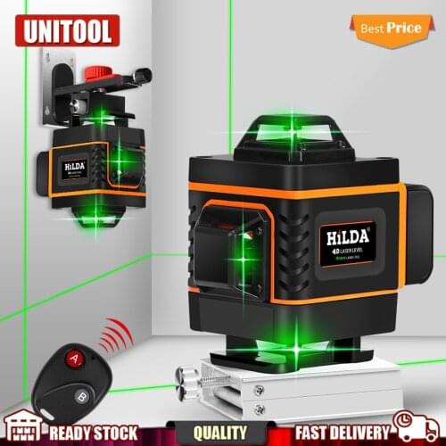 16 Line 4D Laser Level Green High-precision Automatic Paving Floor Tile Sticking Instrument Wall Nivel Construction Tools