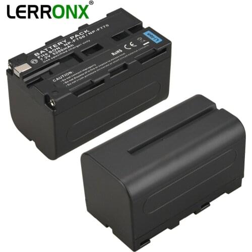 2PCS NP-F770 NP-F970 digital battery 5200mAh Lithium for Sony camera battery NP-F950 NP-F750 NP-F930 NP-F330 NP-F960 NP-F550