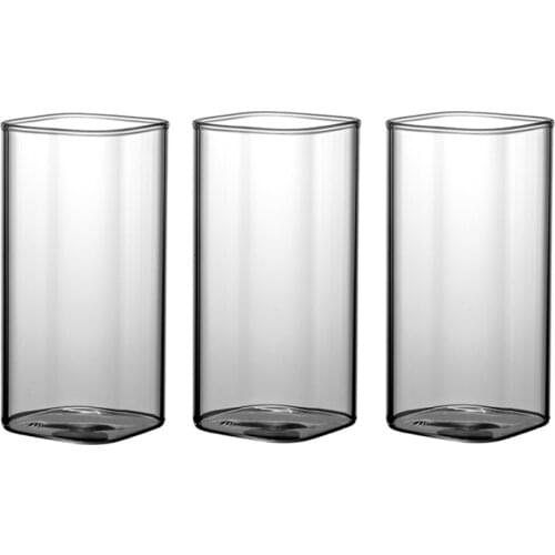 4pcs Creative ins glass water cup female home Nordic style coffee milk mug set transparent heat-resistant beverage juice cup