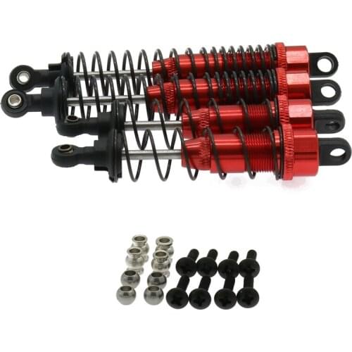 4PCS Alloy 90mm 108mm Oil Filled Length Adjustable Front Rear Shock Absorber For Rc Model Car 1/10 Fs Racing Buggy Truggy RCAWD