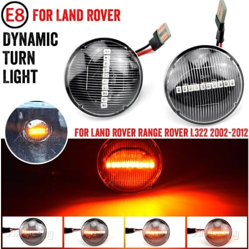 Car Dynamic For Land Range Rover L322 2002-2012 LED Side Repeater Indicator Light Flowing Side Marker Signal Lamp Light