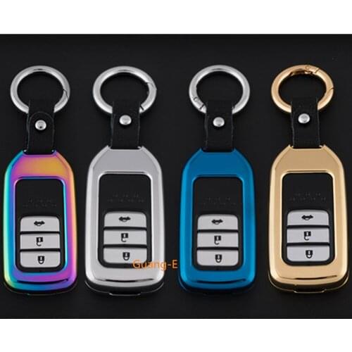 Car Galvanized/Zinc Alloy Key Bag Case Cover Keys Holder With Chain For Honda CRV/Crider/XRV/Accord/Jazz/Odyssey