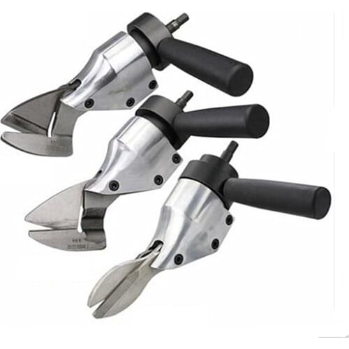 CD6 DIY Metal Sheet Scissors Head For Electric Drill Chuck Iron Shears Plastic Cloth Wool Wire Mesh Cutter Air Screwdriver Use