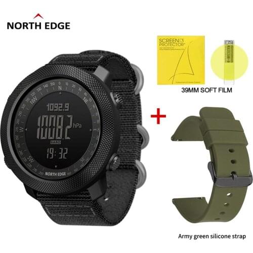 Gift NORTH EDGE Mens Digital Watch Compass Swimming Altimeter Barometer Climbing Waterproof 50m Outdoor APACHE 3 Sports Watch