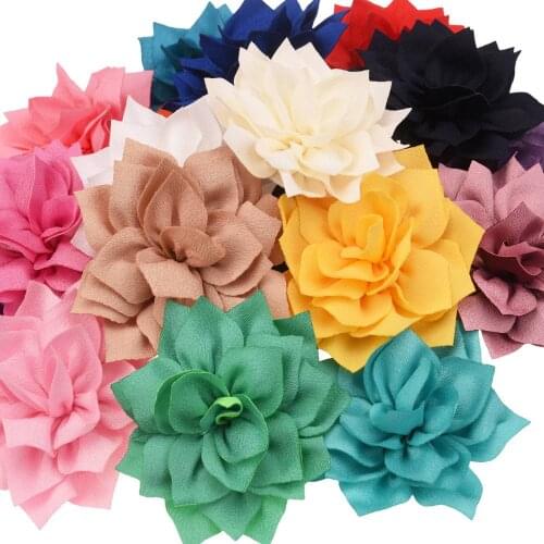 10PCS Satin Flowers 7.5cm DIY Flowers Accessory Fashion hair accessories Flower Headwear No Hairclip No Barrette Hair Bows