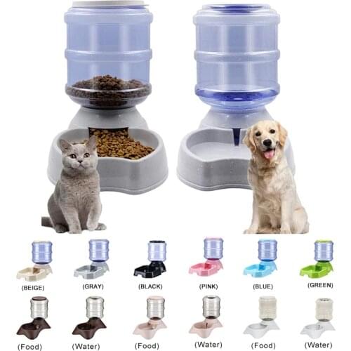 3.8L Pet Cat Automatic Feeders Large Capacity Cat Water Fountain Plastic Dog Water Bottle Feeding Bowls Water Dispenser for Cats